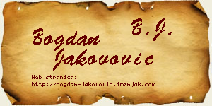 Bogdan Jakovović vizit kartica